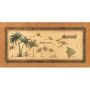  Hawaii Map Poster Print