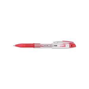  uni ball® Bit Gel Stick Roller Ball Pen, Clear Brl, Red 
