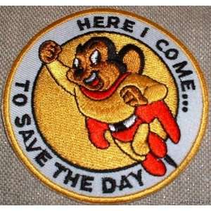 MIGHTY MOUSE  Here I Come 3 Embroidered PATCH