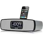 iHome IP90 Silver Dual Alarm Clock Radio For iPhone/iPod   AM/FM 