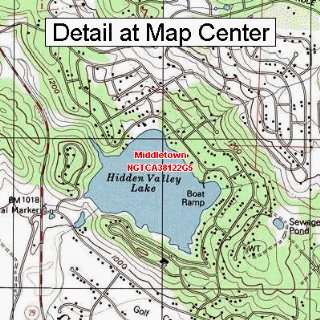  USGS Topographic Quadrangle Map   Middletown, California 