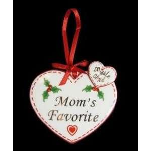 Avon Middle Child Moms Favorite Porcelain Heart Christmas Ornament