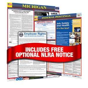  Michigan Labor Law Posters (State & Federal incl. NLRA 