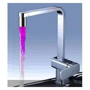   Handle LED Kitchen Faucet with Hydroelectric Powered Color Changing