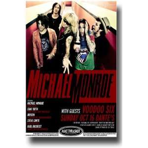  Michael Monroe Poster   Concert Flyer   PDX Oct 11