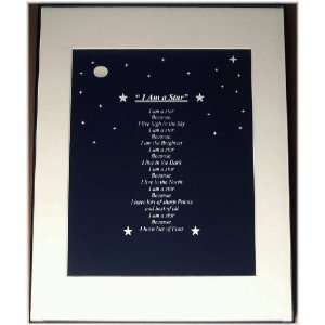  Night Sky with Quote I Am A Star 