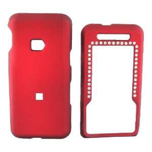  For Metro PCS ZTE C70 Rubberized Hard Case Skin Gem Red 