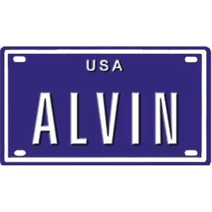 Alvin USA mini metal embossed license plate name for bikes 