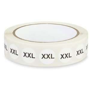 3/4 White Acetate Size Labels   XXL