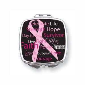  Breast Cancer Compact Mirror Jewelry