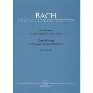  Bach, J.S.   3 Viola da Gamba Sonatas BWV 1027 1029 for 