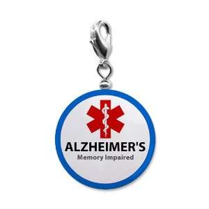  ALZHEIMERS Memory Impaired Medical Alert 1 inch Pendant 