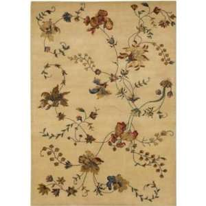  Floral Givenry Rose Sweet Pea Ivory Contemporary Rug Size 