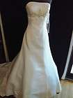 NEW, Ivory Matte Satin,Strapless Wedding Gown/Dress sz6 W/Train Beauty 
