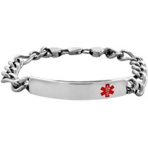 Inox Jewelry 316L Stainless Steel Red Caduceus Medical Alert Symbol 