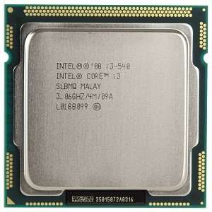  Intel Core i3 540 3.06GHz 2.5GT/s 2x256KB L2/4MB L3 Socket 