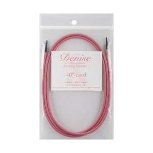  Denise Interchangeable Knit & Crochet Long Cord 40 Pink 