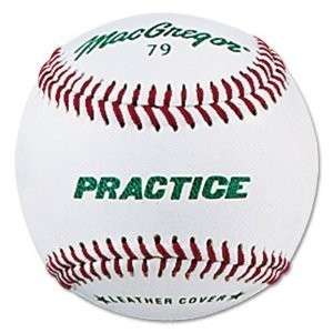 MacGregor 79p Leather Practice Baseballs One Dozen NEW  