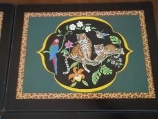Extremely Rare LYNN CHASE Jaguar Jungle Lady Clare Place Mats 1991 