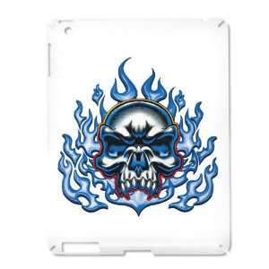  iPad 2 Case White of Skull in Blue Flames 