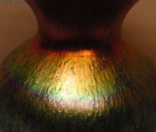 Exquisite Lundberg Studios Iridescent Art Glass Vase  