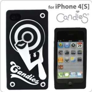  Candies Turntable Silicon Cover for iPhone 4S/4 (BLACK 