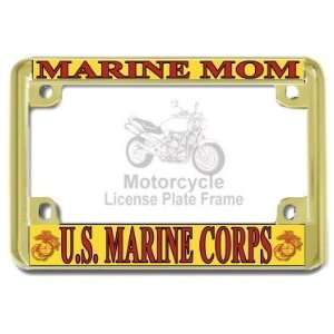  Motorcycle   USMC Marine Mom Gold Metal Motorcycle License 