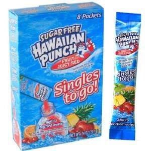 Hawaiian Punch, Single Serve, Sugar Free Fruit Juicy Red, 8 count 