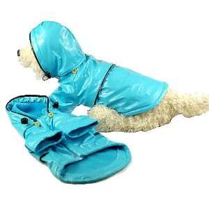  Pet Life PVC Fashion Raincoat in Light Blue   Medium Pet 