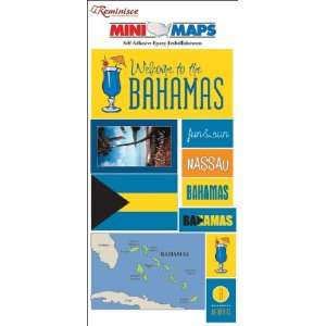   Mini Maps Epoxy Embellishments Bahamas (3 Pack) 