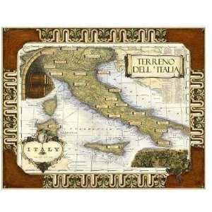  Wine Map Of Italy Poster Print