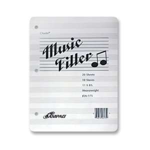  Ampad 10 Staves Music Filler Paper AMP26175 Office 