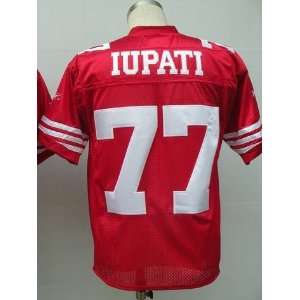   Football Jersey #77 Iupati Red Jersey Size 48 56