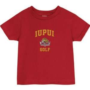  IUPUI Jaguars Cardinal Red Toddler/Kids Golf Arch T Shirt 