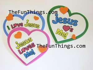 LOVE JESUS & JESUS LOVES ME KIDS FOAM CRAFT MAGNETS  