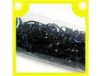 Baby Girl Rubber Plastic Hair Bands Clear Black #8276  