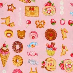  pink Japanese fabric sweets donuts Cosmo (Sold in 
