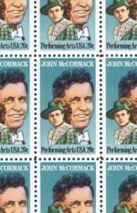 1984   JOHN McCORMACK   #2090 Full Mint  MNH  Sheet  