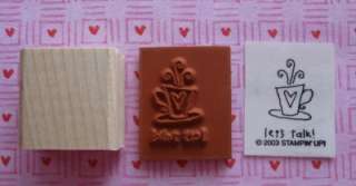 LETS TALK with Tea Cup ~ Stampin Up Rubber Stamp  