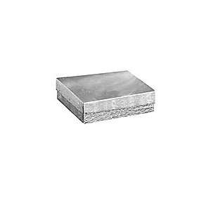  Cotton Filled Jewelry Gift Boxes   Silver   3.5 X 3.5 X 