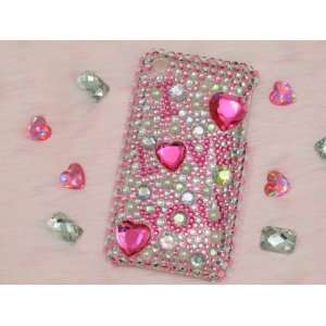  Pink color I LOVE YOU Logo Rhinestone Bling Case for 