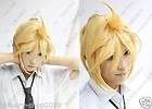 Title698 Cosplay Kagamine Rin / Len Short Blonde Wigs +gift