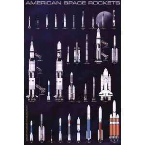  American Space Rockets PREMIUM GRADE Rolled CANVAS Art 