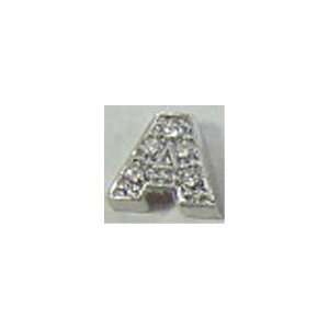  Crystal Letter A Floating Charm for Heart Lockets Jewelry