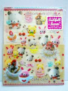 Kamio Japan Kawaii Smiley Face Cafe Letter Set Stickers  