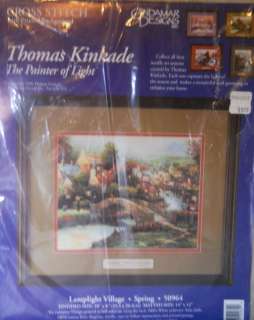 CANDAMAR Thomas Kinkade LAMPLIGHT VILLAGE SPRING CROSS STITCH Kit NEW 