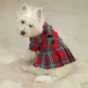    Tartan Pleated Plaid Dog Dress Jumper SMALL