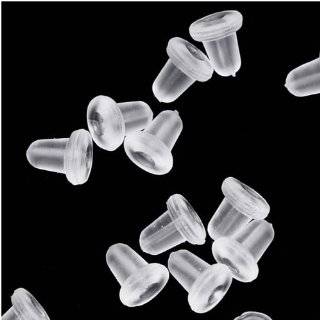 144PCS Clear Rubber Bullet Clutch Earring Safety Backs