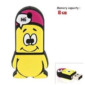  8GB Mini Finger Man Flash Drive (Yellow) Electronics
