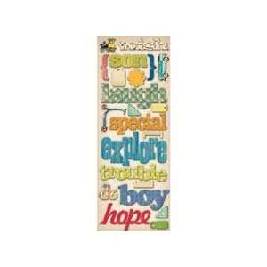  Hopscotch Boy Words Adhesive Chipboard